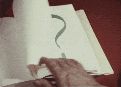 question marks in a book