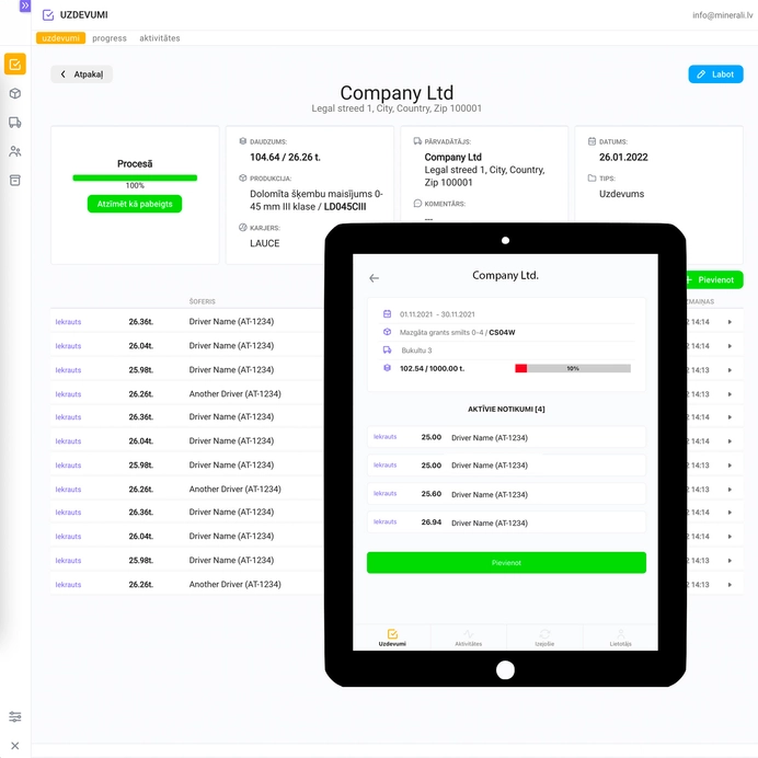 From sketch to ERP System for Quarries (with offline mode)