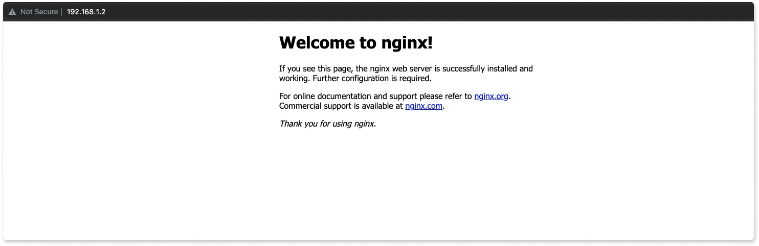 NGINX server running on localhost