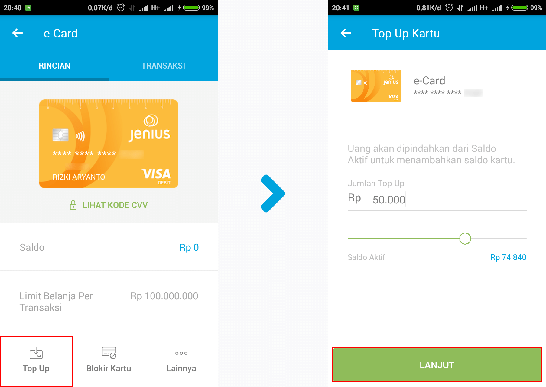 Top Up e-Card