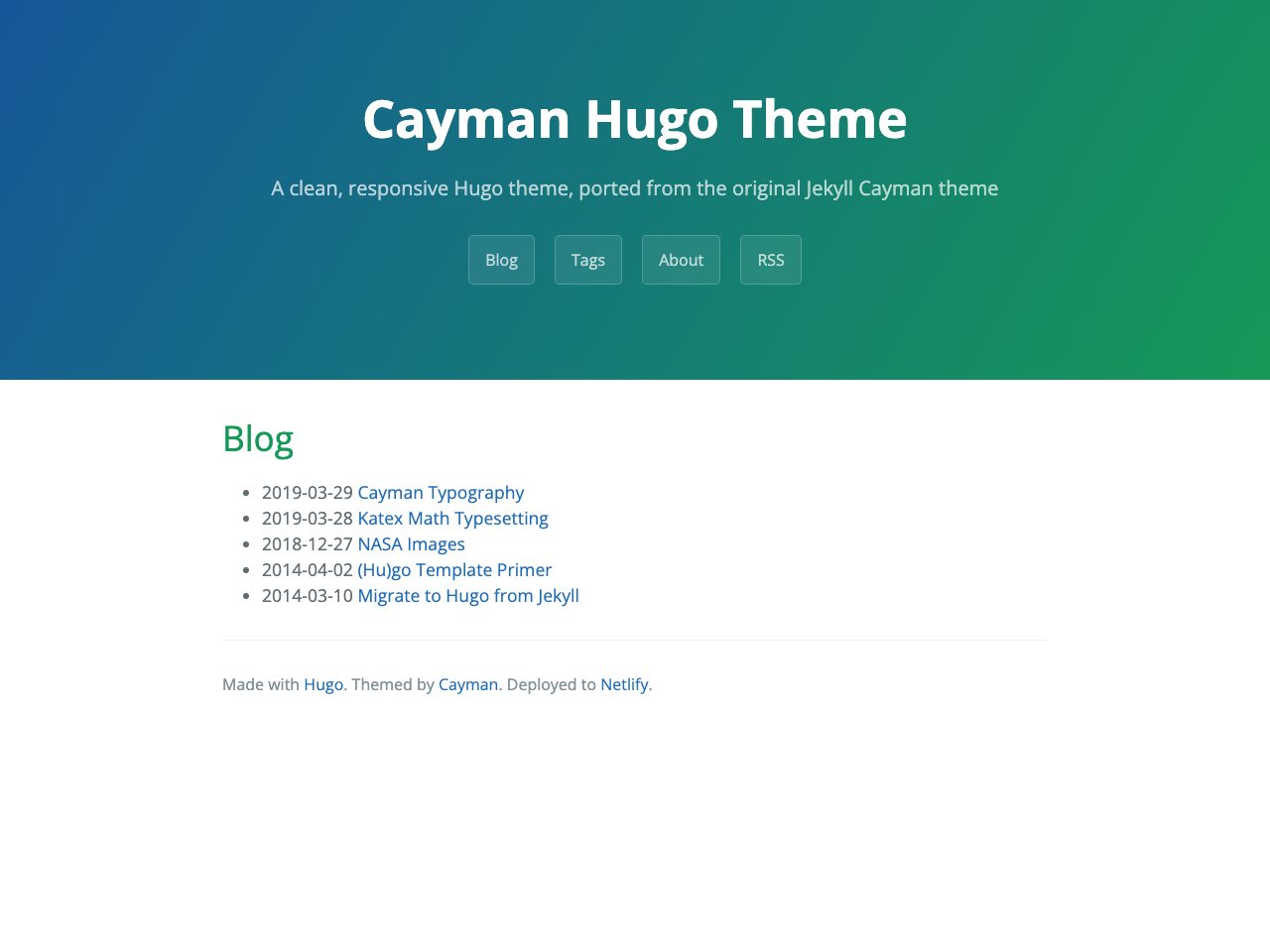 Cayman screenshot