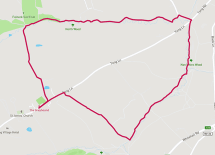 Pudsey Beck & Cockersdale run route map card image