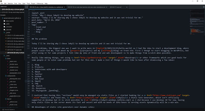 Sublime Text's editor screenshot.