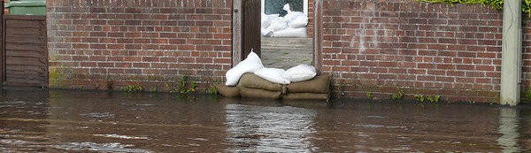 Sandbags as flood defence