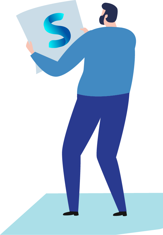guy holding a paper with SharePlace logo