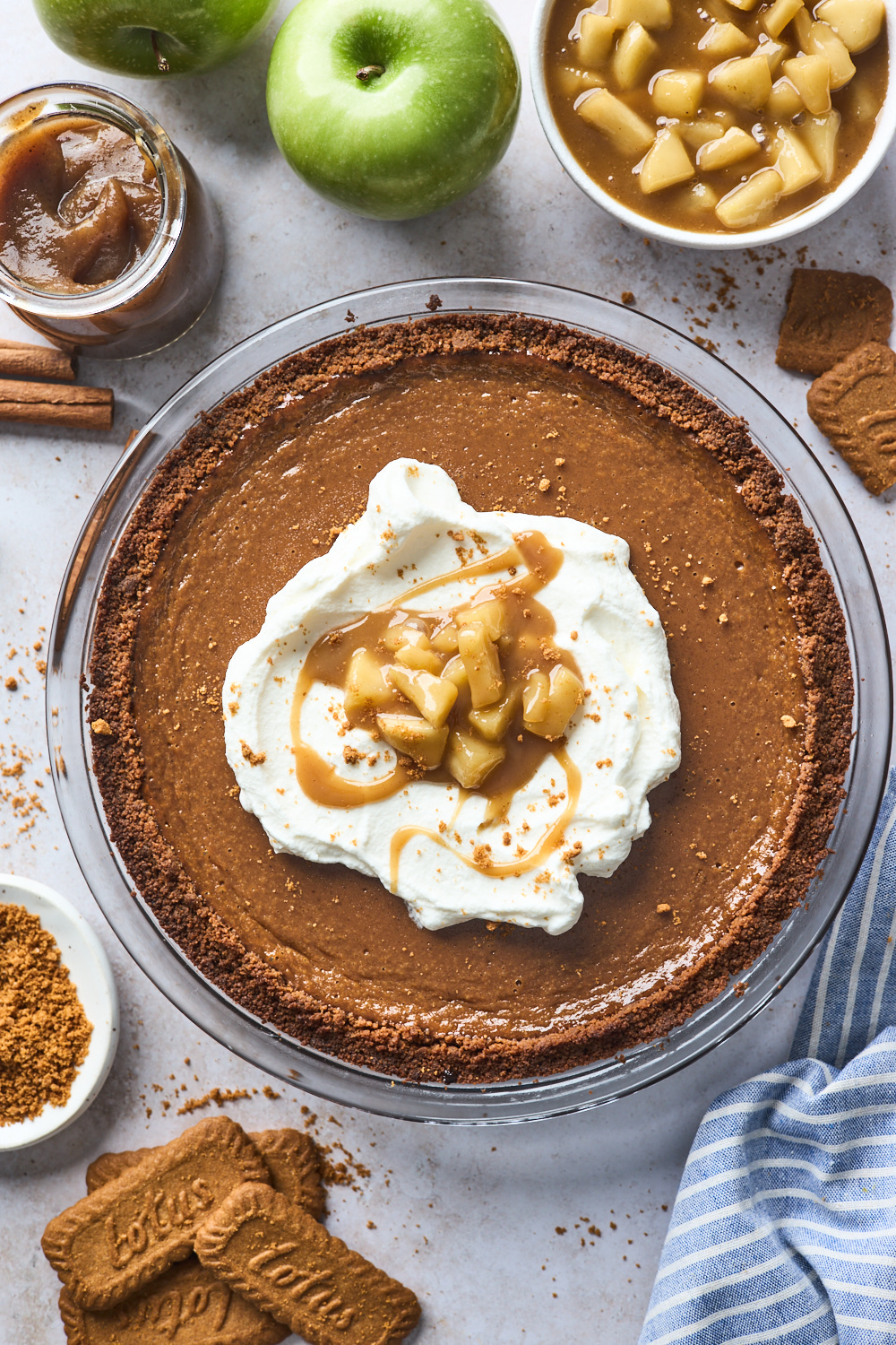 Apple Butter Pie With Biscoff Cookie Crust