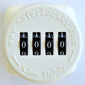 Image of Safer Lock locking cap with combination dials.