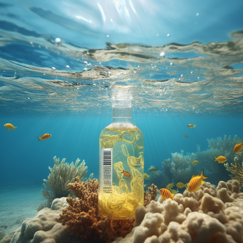Sunscreen washes off into the ocean and potentially harms marine life