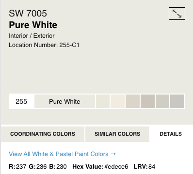 Pure White Color