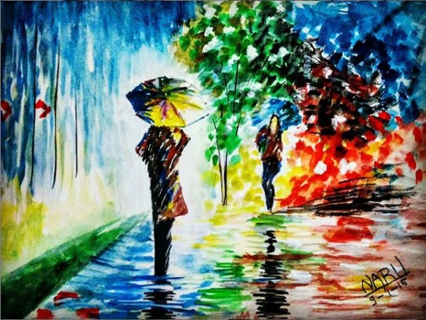 Painting of a Rainy Day