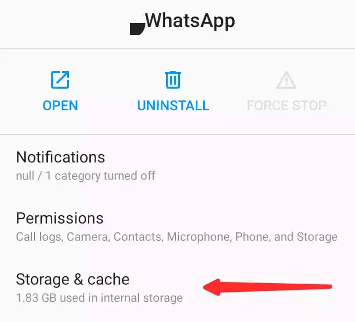 storage and clear cache