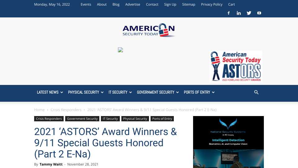 2021 'ASTORS' Award Winner & 9/11 Special Guests Honored (Part 2 E-Na)