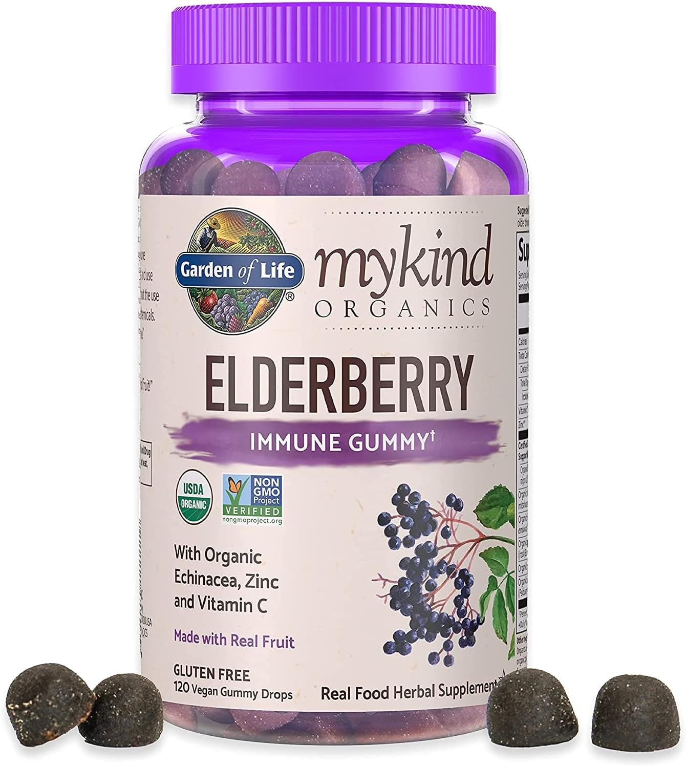 a bottle of Sambucol Black Elderberry Immune Support Gummies