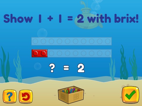 Basic addition within 5 using brix (known sum) Math Game