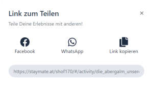Gäste App mit Freunden teilen