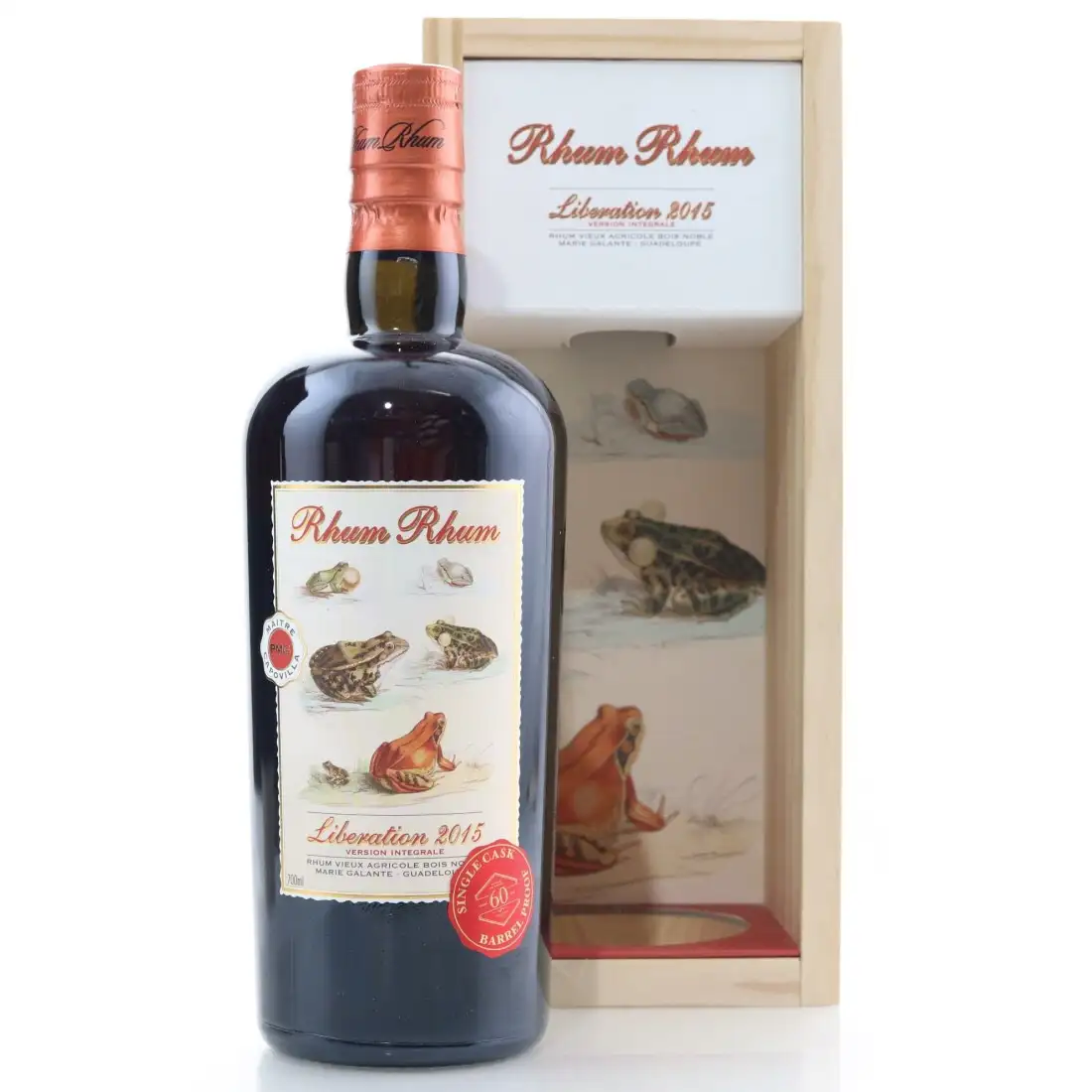 Image of the front of the bottle of the rum Rhum Rhum Libération 2015 60th LMDW