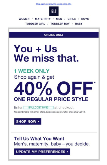 Gap email