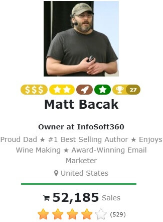 Matt Bacak's WarriorPlus Profile