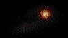 Representation of 51 Pegasi-b orbiting around its parent star 51 Pegasi.