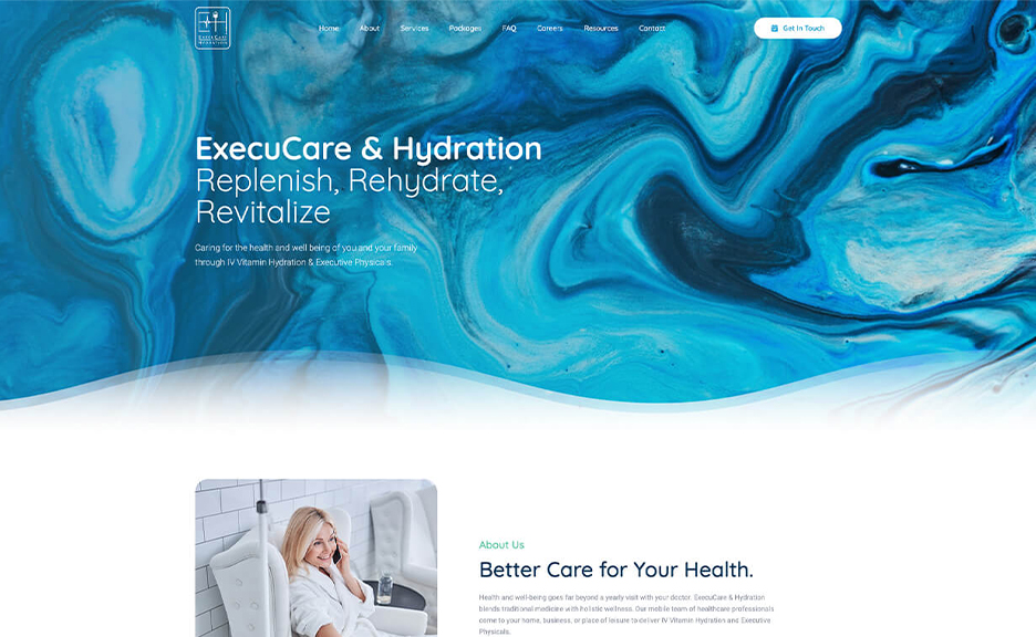 Execucare Hydration Website