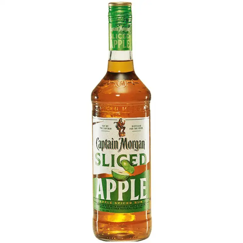 Image of the front of the bottle of the rum Captain Morgan Sliced Apple