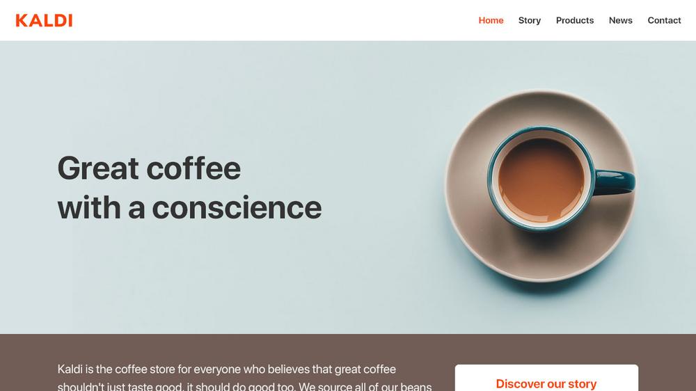 Screenshot of a page created with 