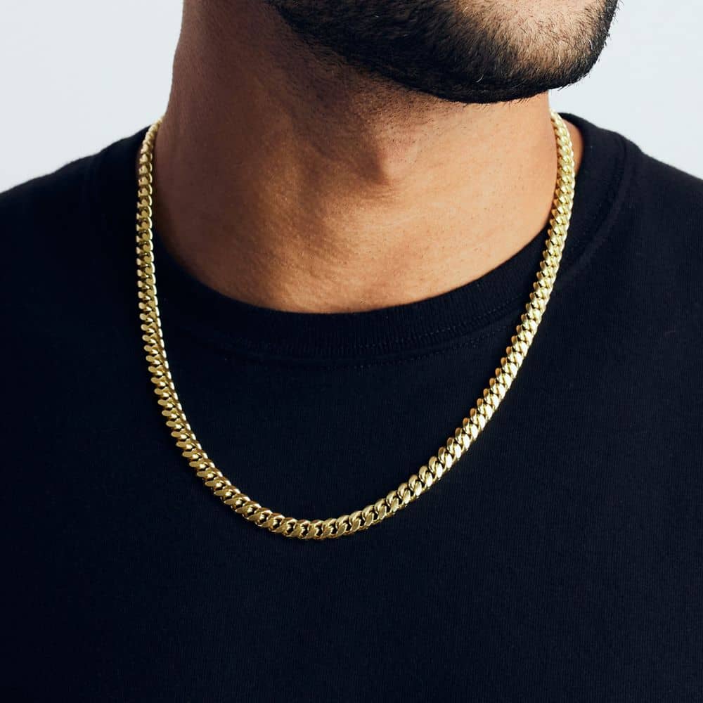 The Cuban Necklace | 7mm Solid Gold Cuban Chain | JAXXON