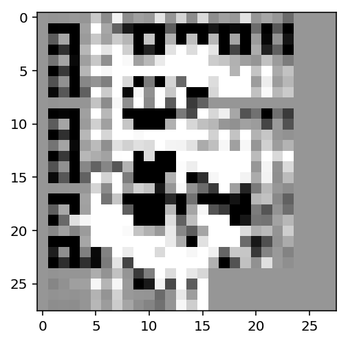 a picture of a gradient for another 3 in MNIST