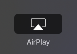 Screenshot of the AirPlay button