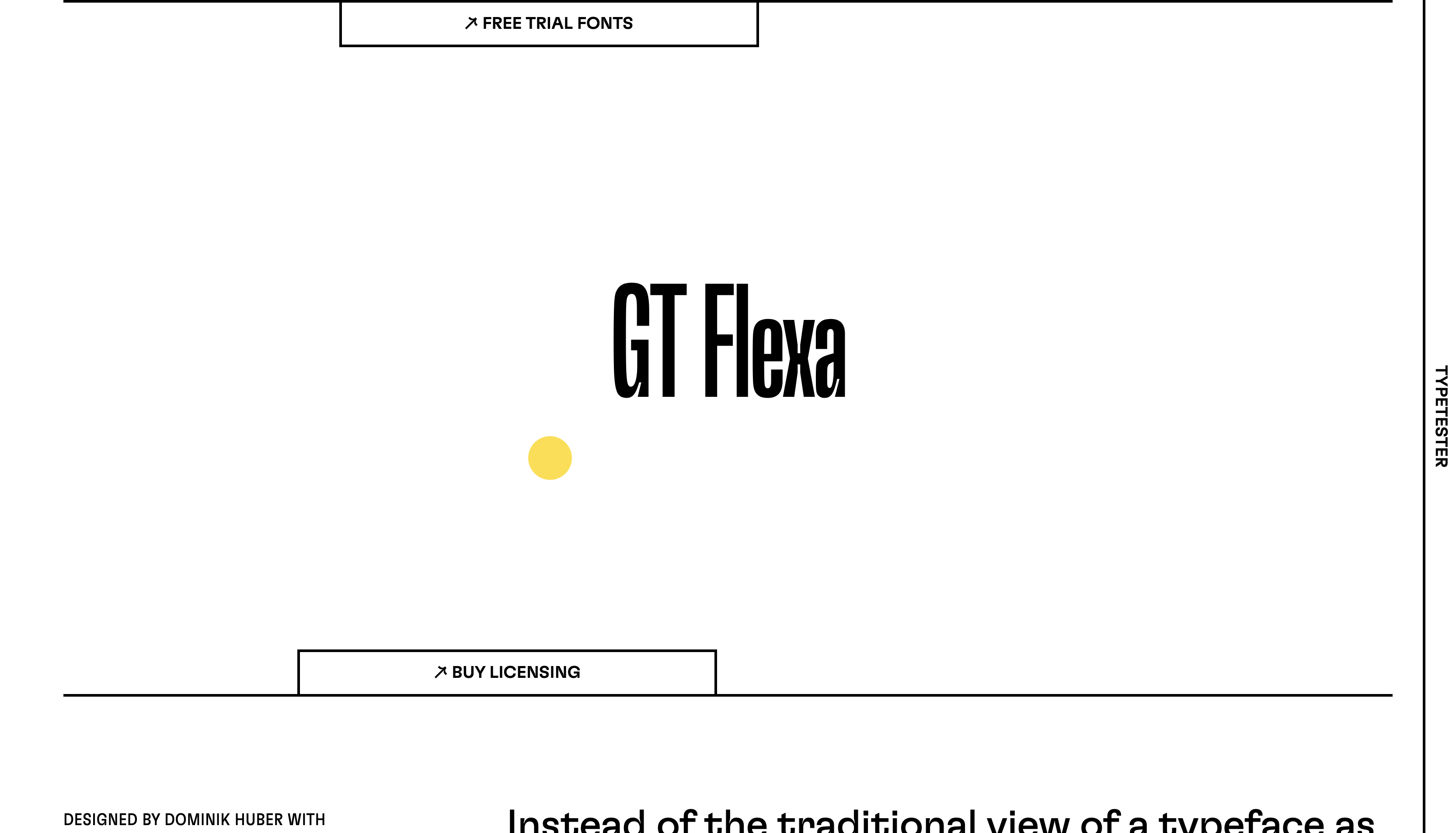Brutalist website GT Flexa