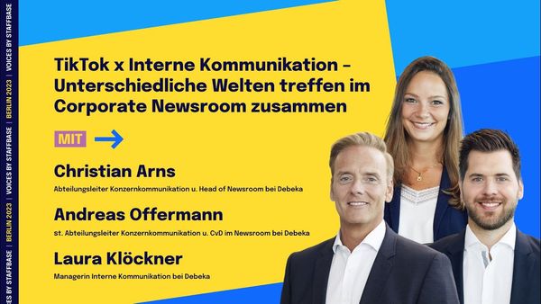Christian Arns, Andreas Offermann & Laura Klöckner: TikTok & IK im Newsroom | VOICES Berlin 2023