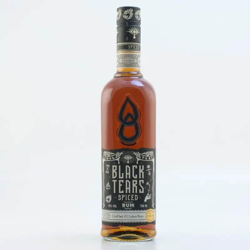 Image of the front of the bottle of the rum Black Tears (White Label)
