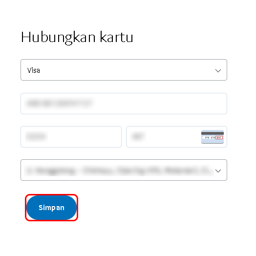 Hubungkan Kartu Kredit atau Kartu Debit