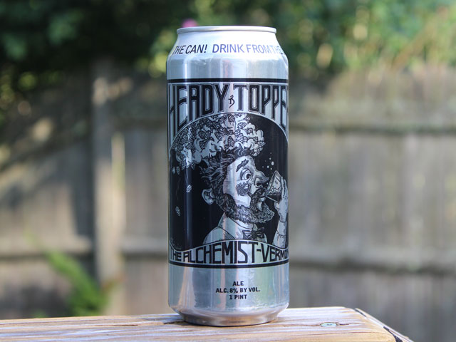 A can of Heady Topper from The Alchemist Brewery