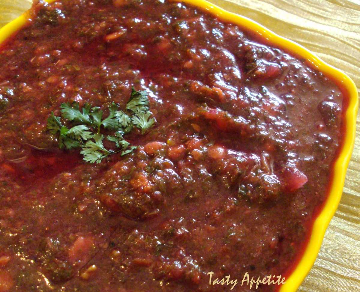 Red Radish Leaves Curry Palak Curry Tasty Appetite