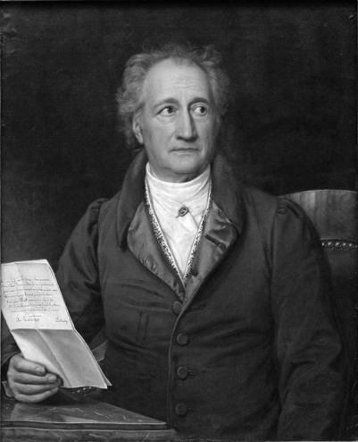 A portrait of Goethe