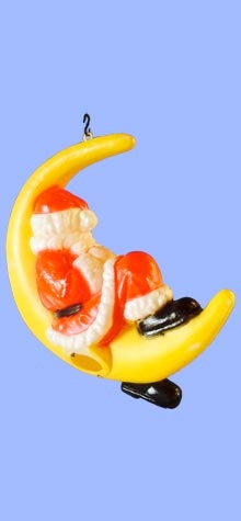 Santa On Crescent Moon photo