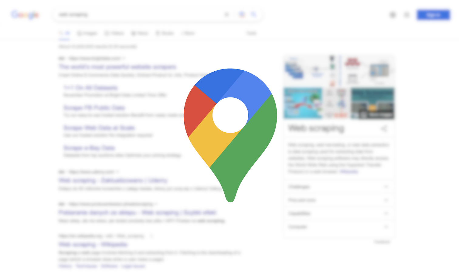 Scraping Google SERP with geolocation