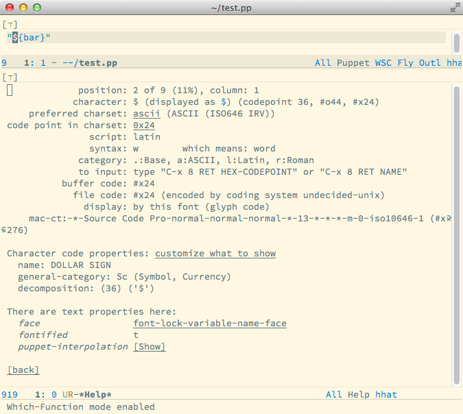 describe-char buffer shown text properties