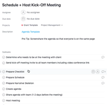 Agenda for grant Kick-off meeting - page 3