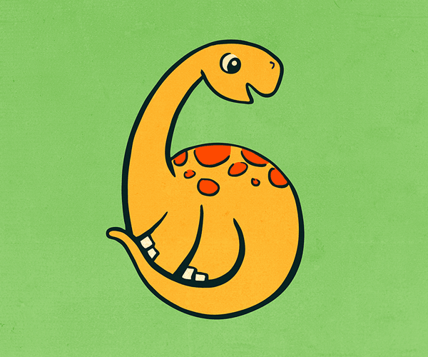 Six Dino Illustration