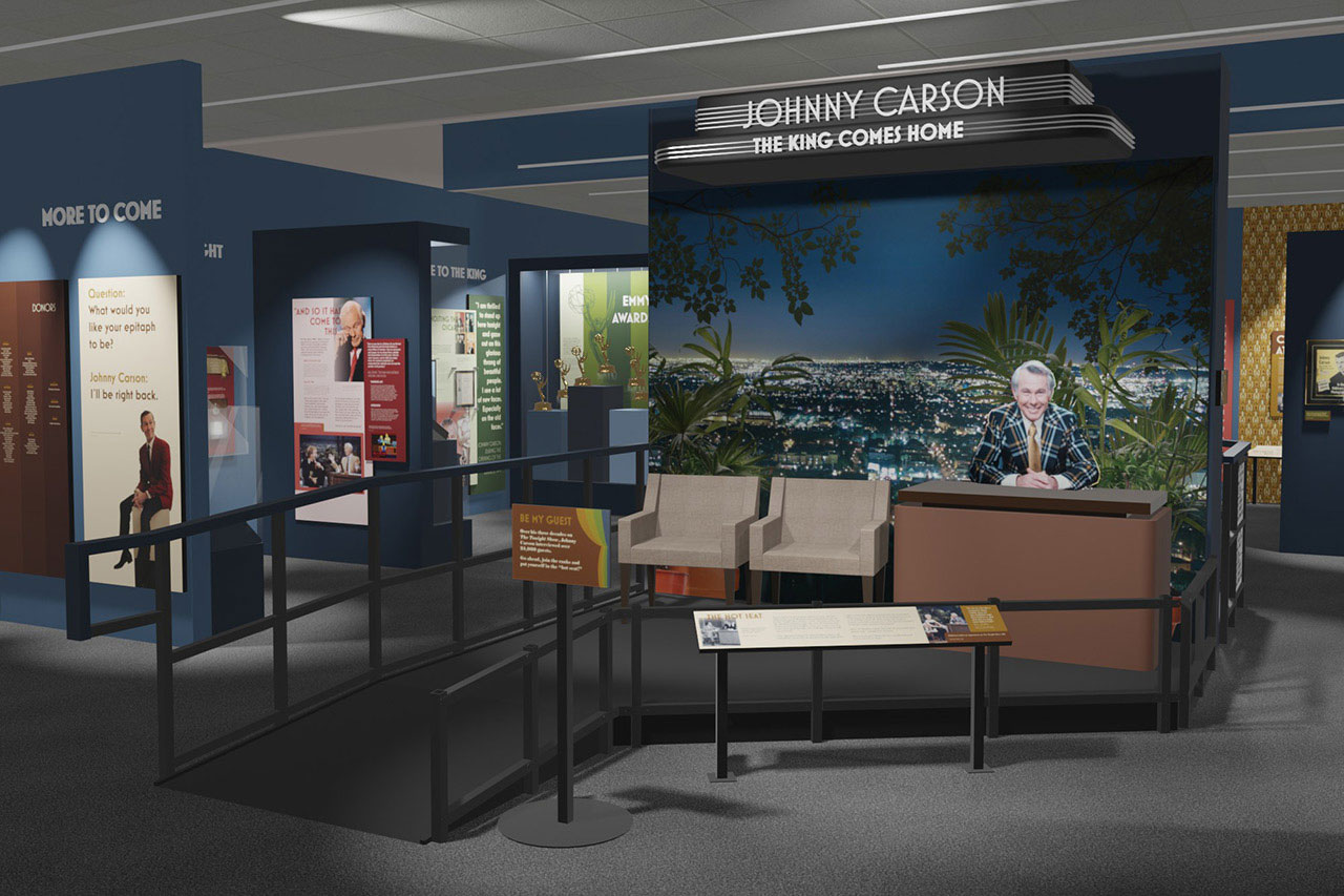 Johnny Carson museum exhibit rendering