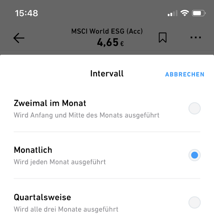 Sparplan abschließen (am Beispiel Trade Republic)