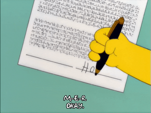 Homer Simpsons signant un contrat