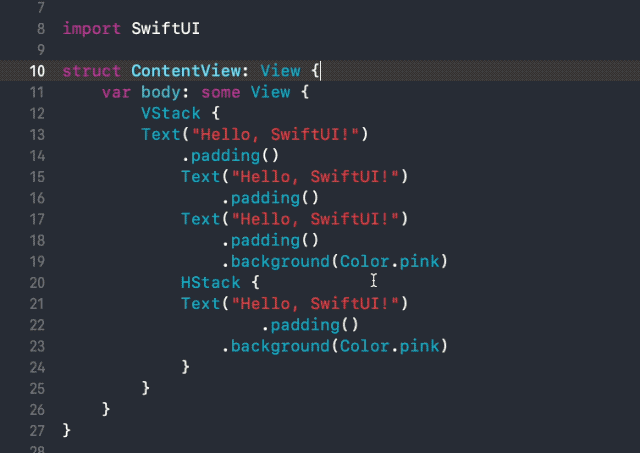 control + i to re-indent your code.