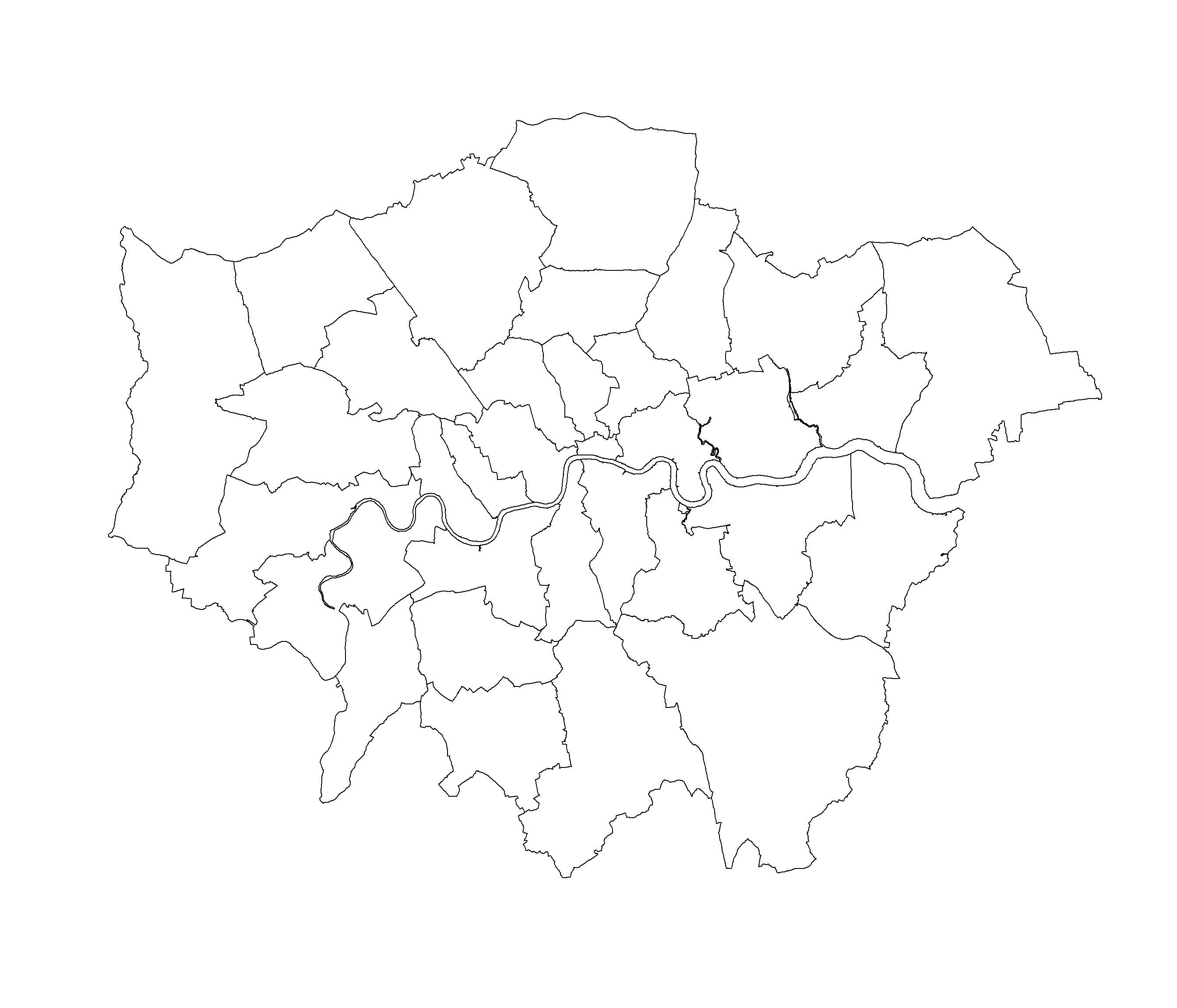 Standard London borough map