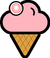 peppermint ice cream cone