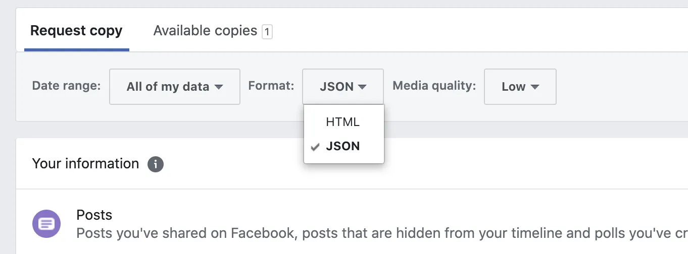 select JSON