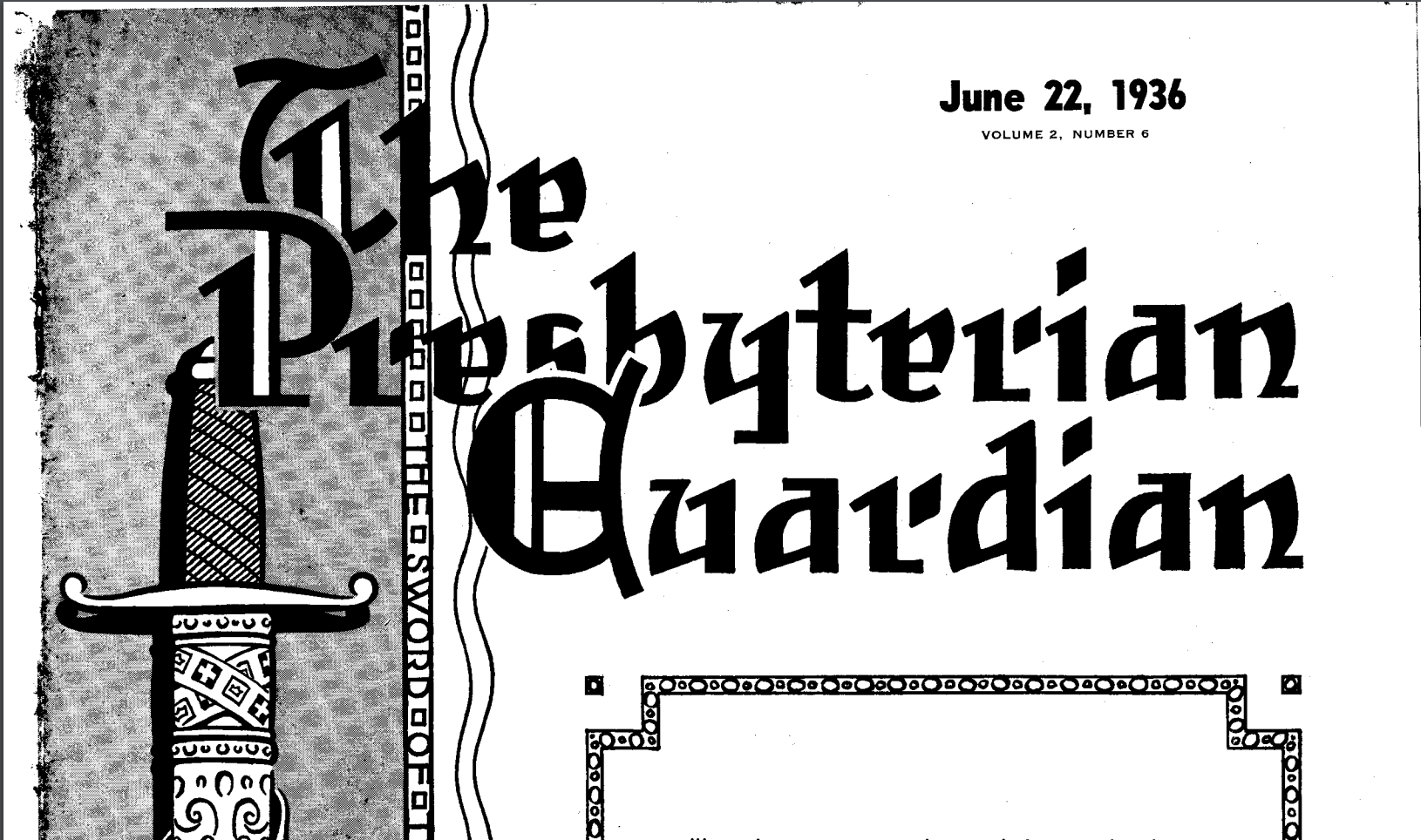 Cover of the Presbyterian Guardian