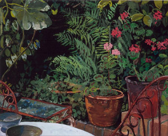 The Fig Tree gouache painting